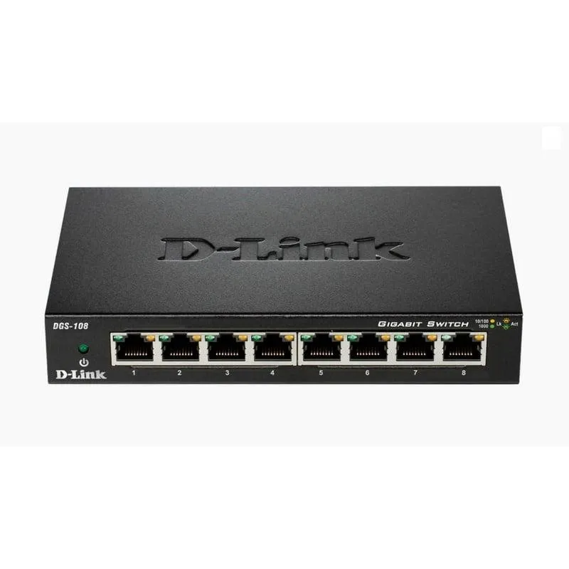 Switch D-Link DGS-108 8 porte Gigabit Ethernet 10/100/1000Mbps - immagine 1