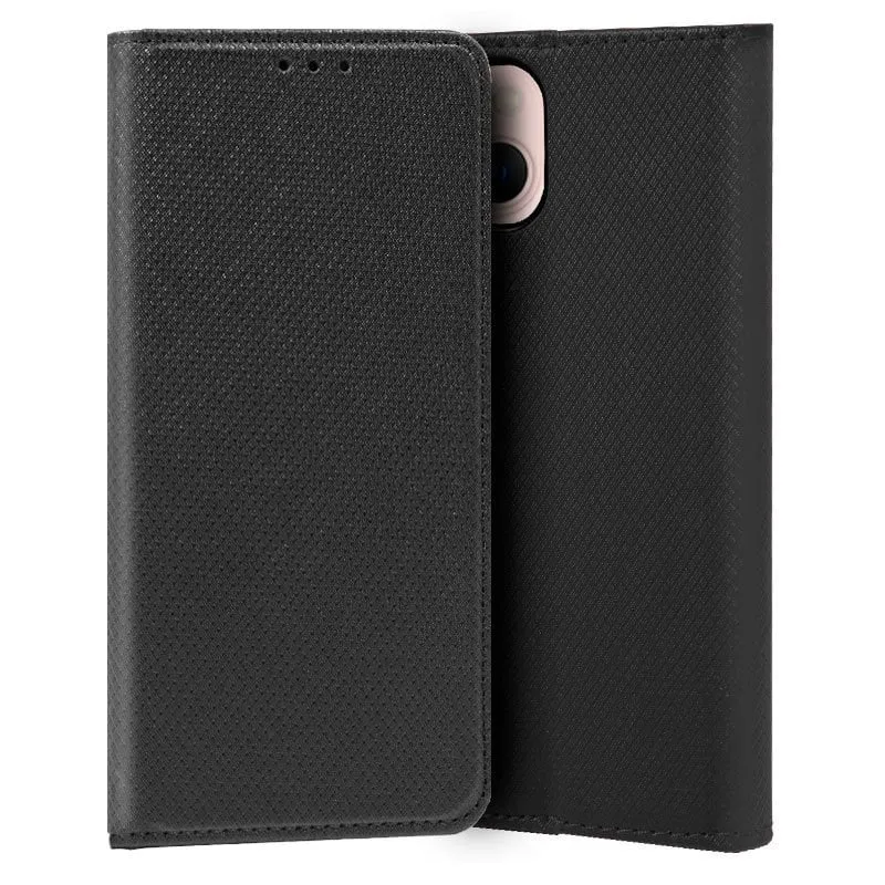 Fantastica custodia Flip Cover nera liscia per iPhone 13 - immagine 1