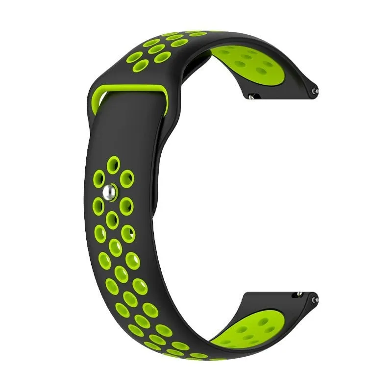 Cinturino Cool Universale 22mm Gomma Nero-Verde Amazfit GTR / Stratos / Huawei / Samsung / COOL Bristol / Sunset - immagine 1