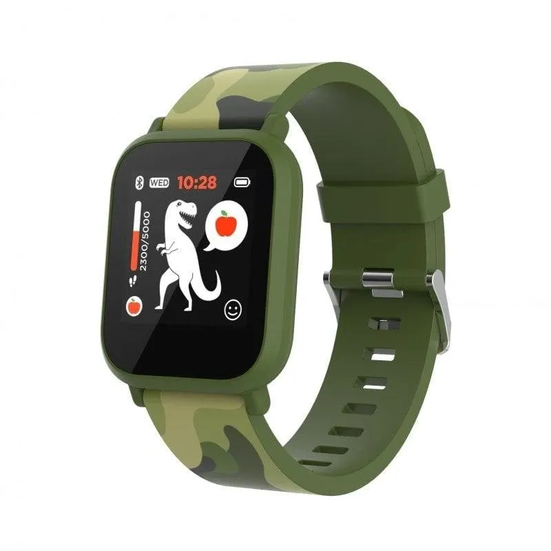 Canyon My Dino Bluetooth 33mm IPS Verde Camouflage RAM 32MB Cardiofrequenzimetro Sonno Bambini - immagine 1