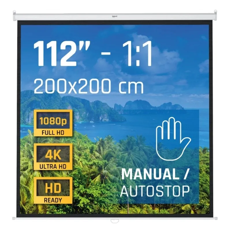 iggual Manuale Schermo 4:3 112" 200x200 cm - immagine 1