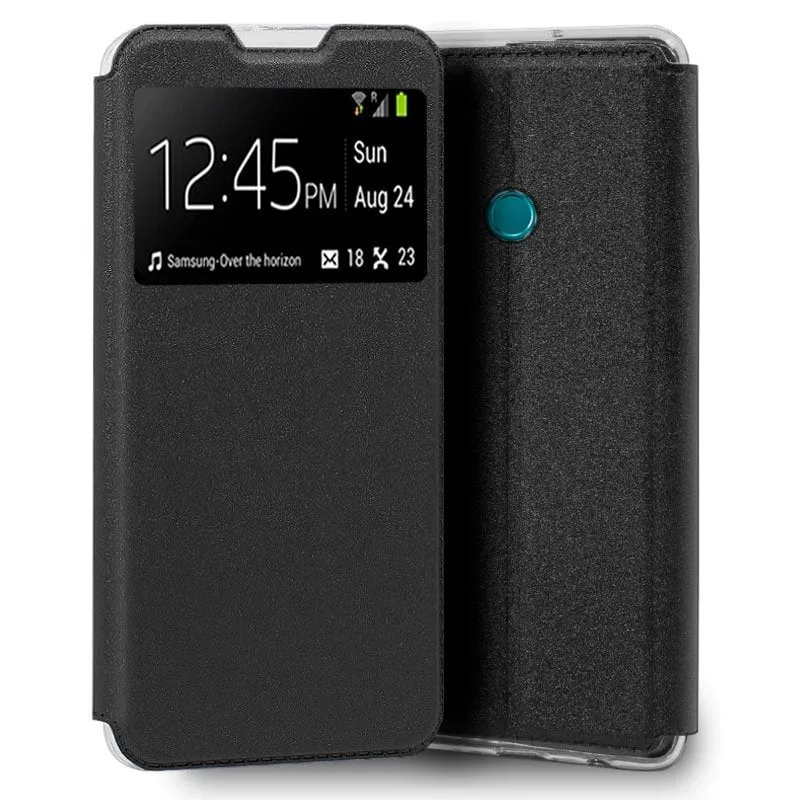 Custodia Flip Cover nera liscia e fantastica per Huawei Honor 9X Lite - immagine 1