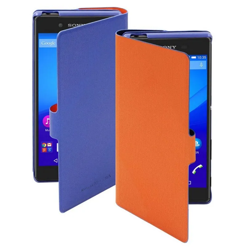 Custodia a libro blu/arancione realizzata per Xperia per Sony Xperia Z5 - immagine 1