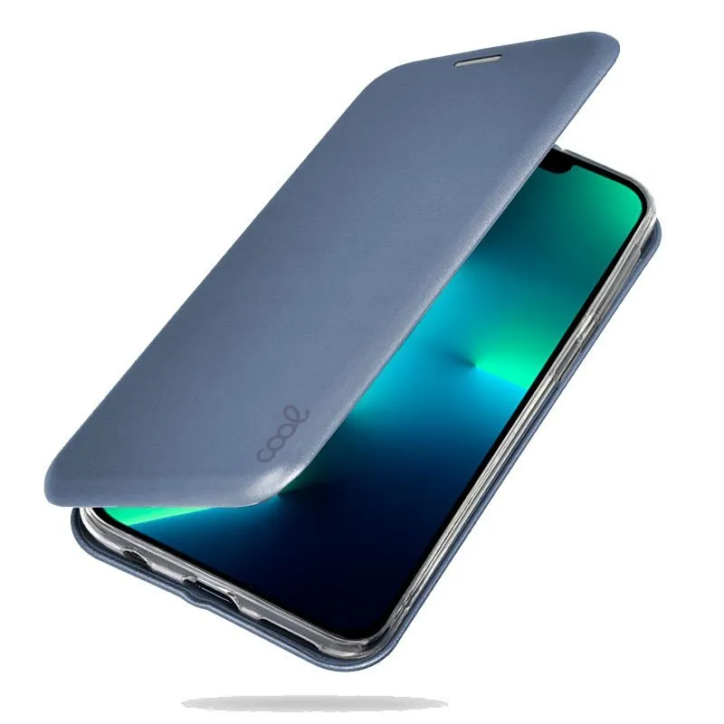 Custodia Flip Cover blu Cool Elegance per iPhone 13 Pro - immagine 1