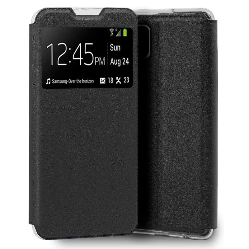 Custodia Flip Cover nera liscia e fantastica per Samsung Galaxy M22/M32 - immagine 1