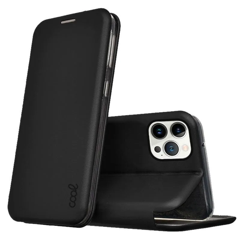 Custodia Flip Cover nera Cool Elegance per iPhone 13 Pro - immagine 1