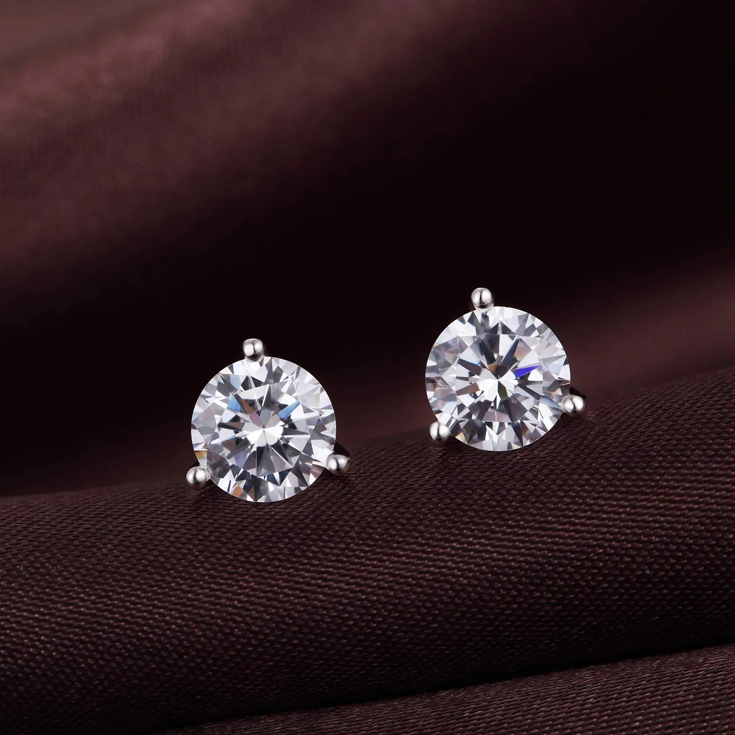 Orecchini Uomo Diamanti Zirconi Argento Diamante Orecchino Uomo Donna Con Zirconi Argento 18K Oro Placcata Orecchini Donna 6mm - immagine 3