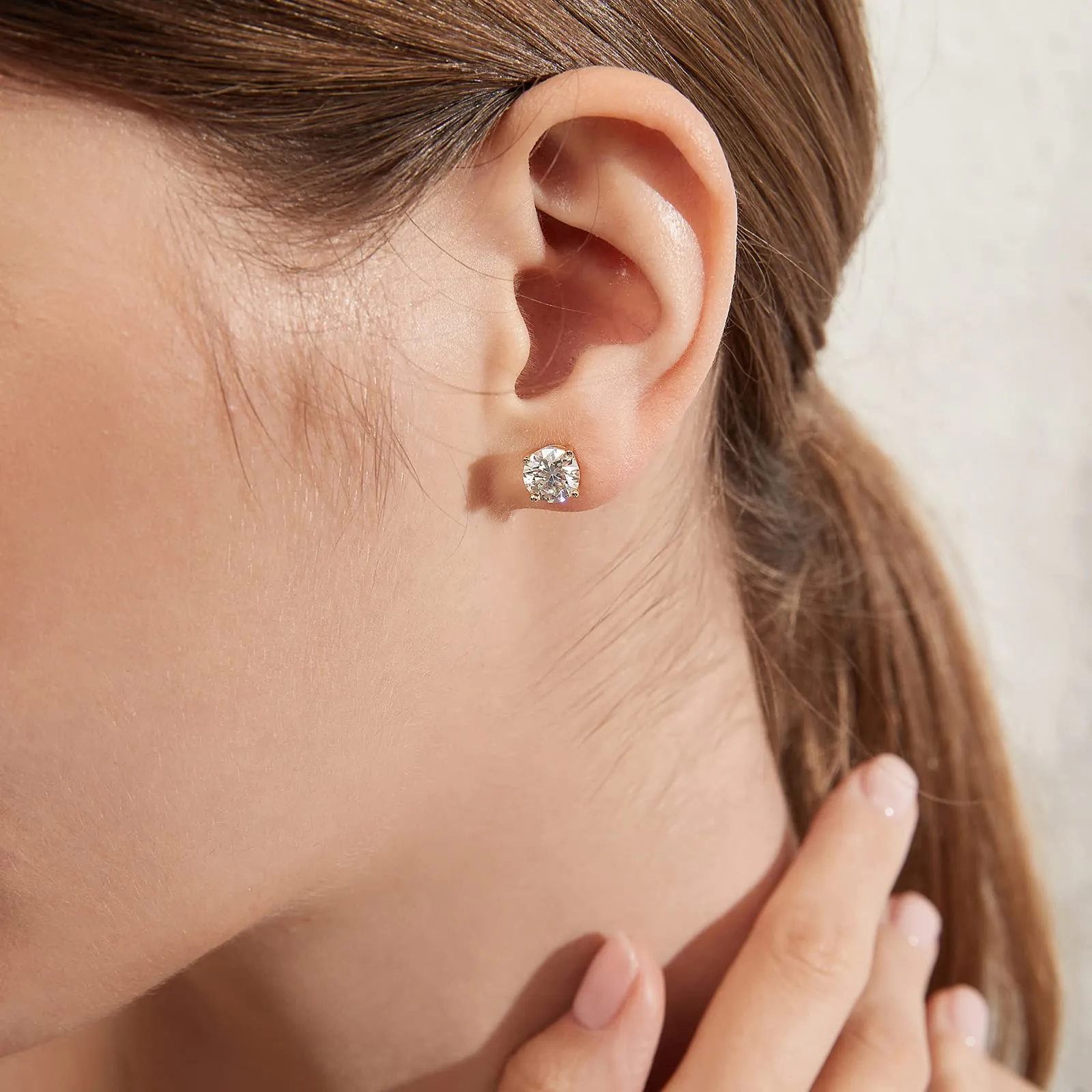 Orecchini Or Uomo Donna Argento 925 Diamanti Diamante Orecchino Uomo Donna Zirconi Argento 18K Oro Orecchini Grande - immagine 3