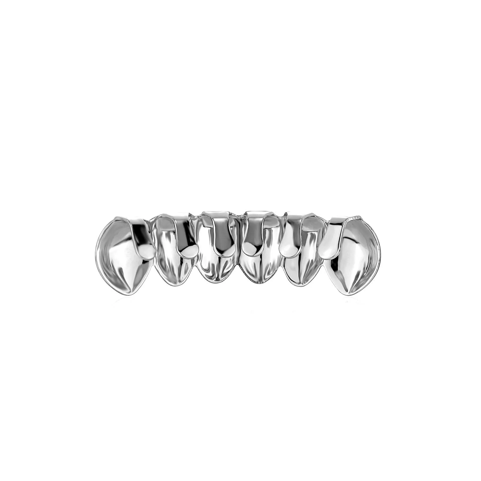 OYOGAA Griglie dentali da uomo Hip Hop da uomo per i tuoi denti, placcate in oro 18 carati, 6 tappi per denti, set per uomini e donne, accessori per costume da rapper, gioielli con barre di stampaggio - immagine 3