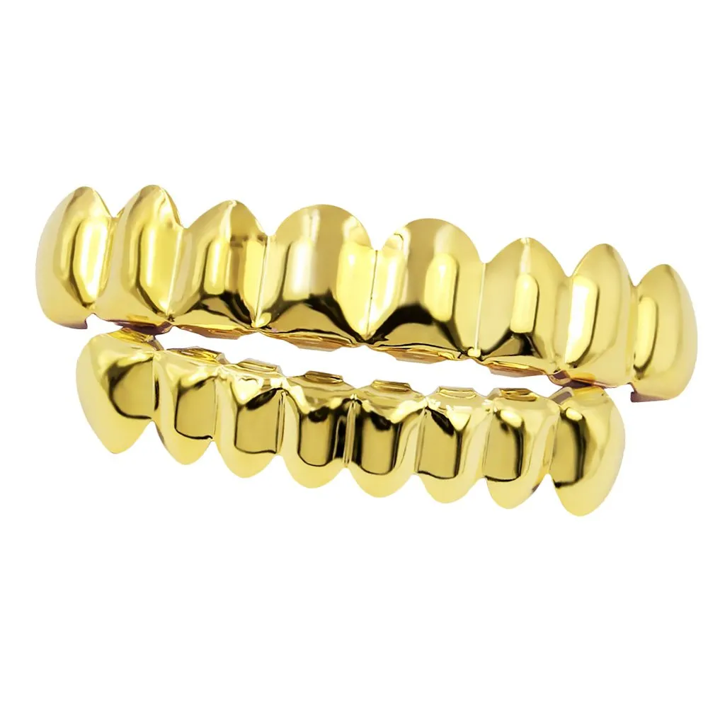 Wdfnexalai 18K en placcato Griglie 8 denti Grill Set Halloween Vampire Props, as described, Plastica, come descrizione - immagine 8