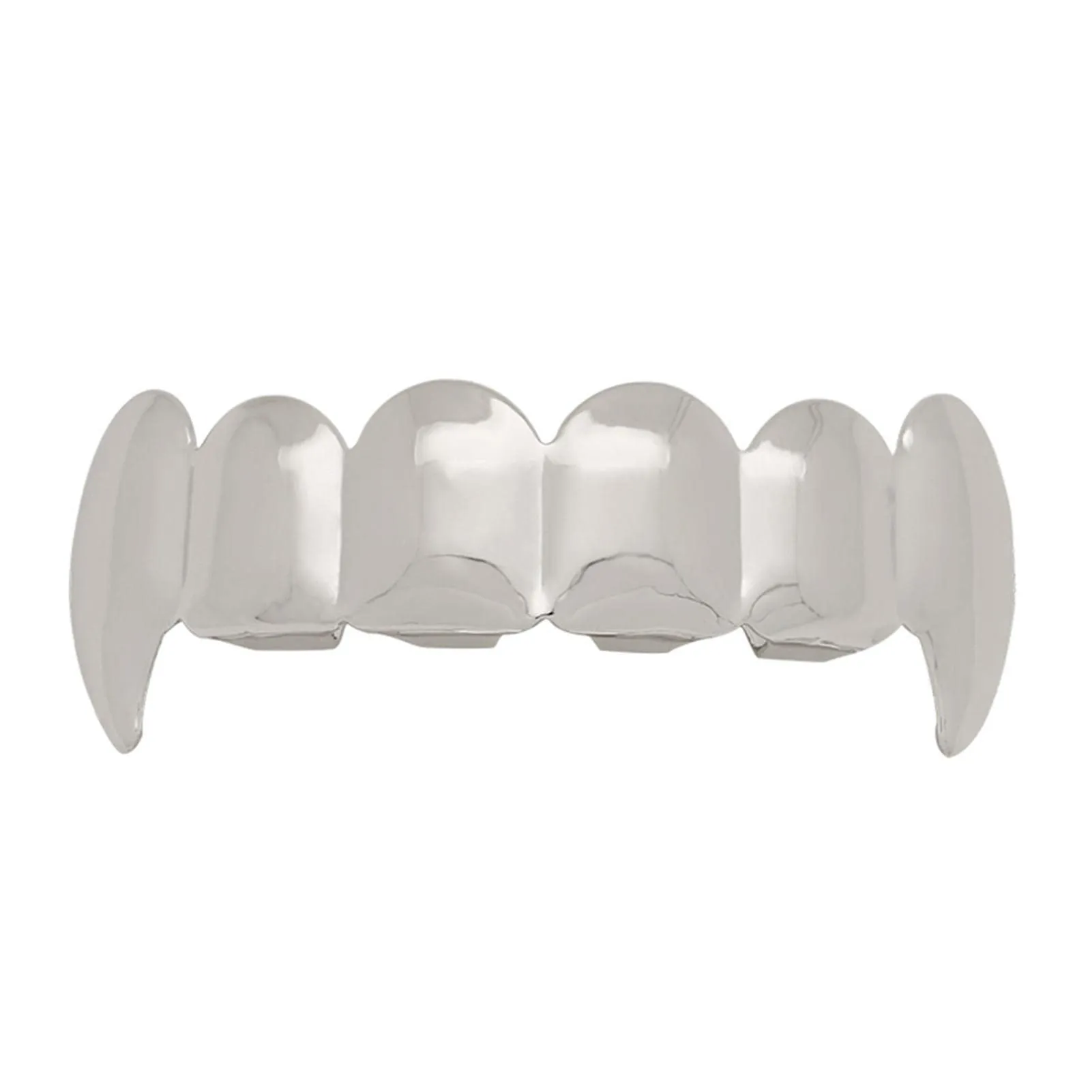 Braces con denti a bocca placcata oro - 18 K placcati in oro personalizzato, Hip Hop brillante, 6 teeth top e 6 griglie inferiori dei denti, per costume da rapper per uomo e donna Adawd - immagine 7