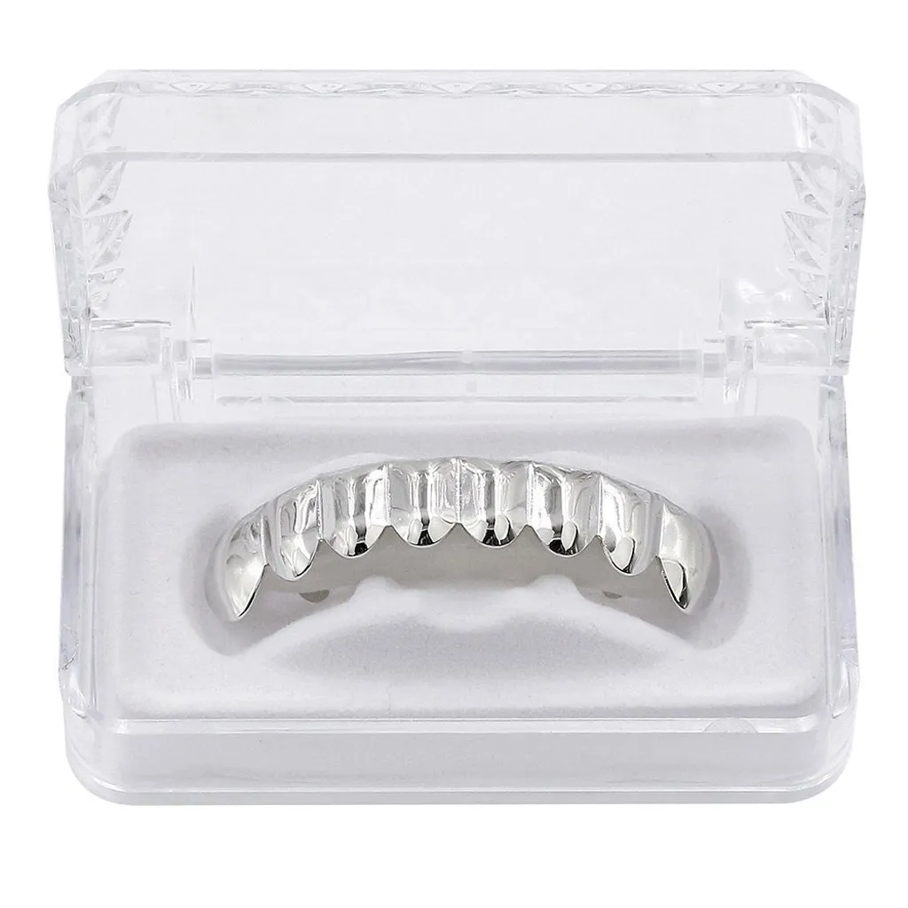 Wdfnexalai 18K en placcato Griglie 8 denti Grill Set Halloween Vampire Props, as described, Plastica, come descrizione - immagine 9