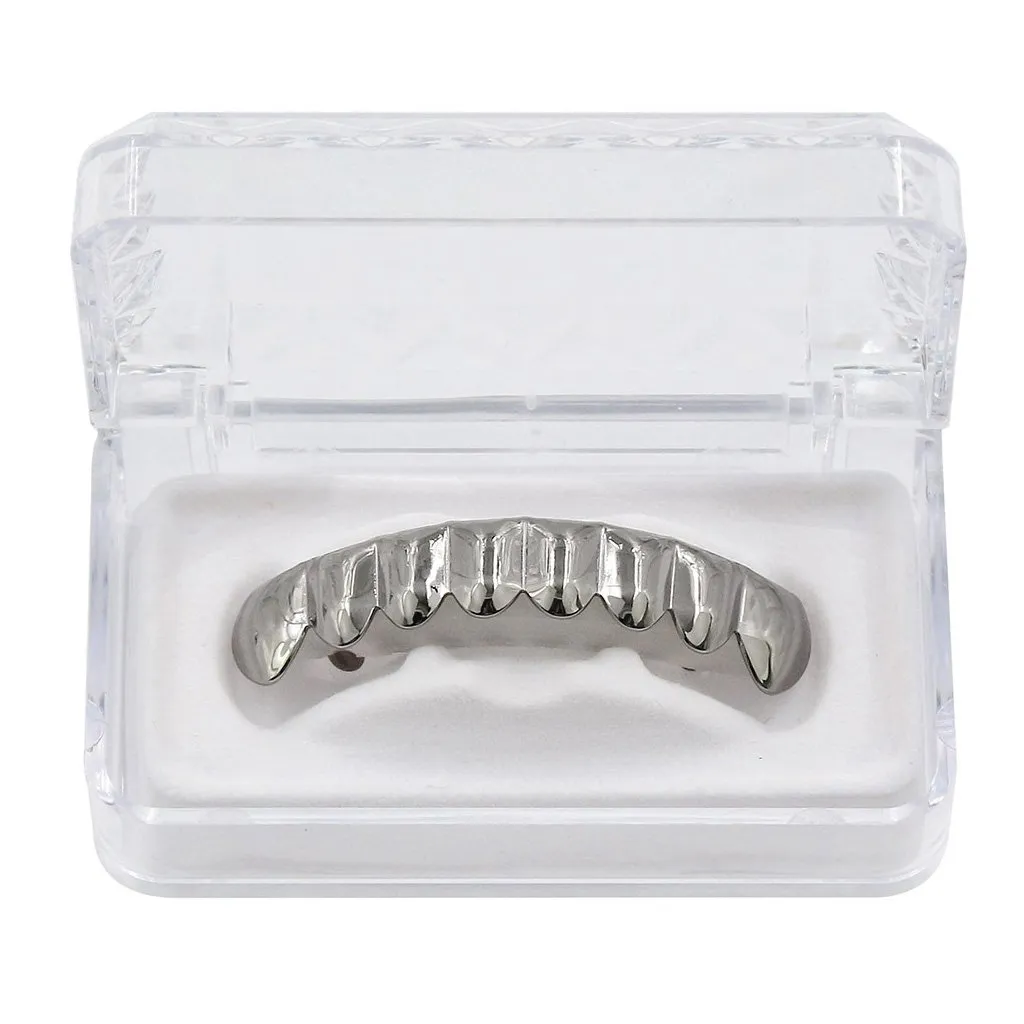 Wdfnexalai 18K en placcato Griglie 8 denti Grill Set Halloween Vampire Props, as described, Plastica, come descrizione - immagine 6