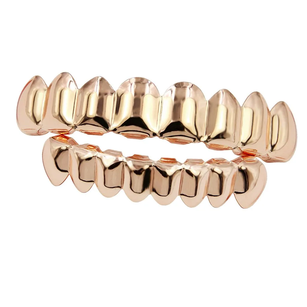 Wdfnexalai 18K en placcato Griglie 8 denti Grill Set Halloween Vampire Props, as described, Plastica, come descrizione - immagine 2