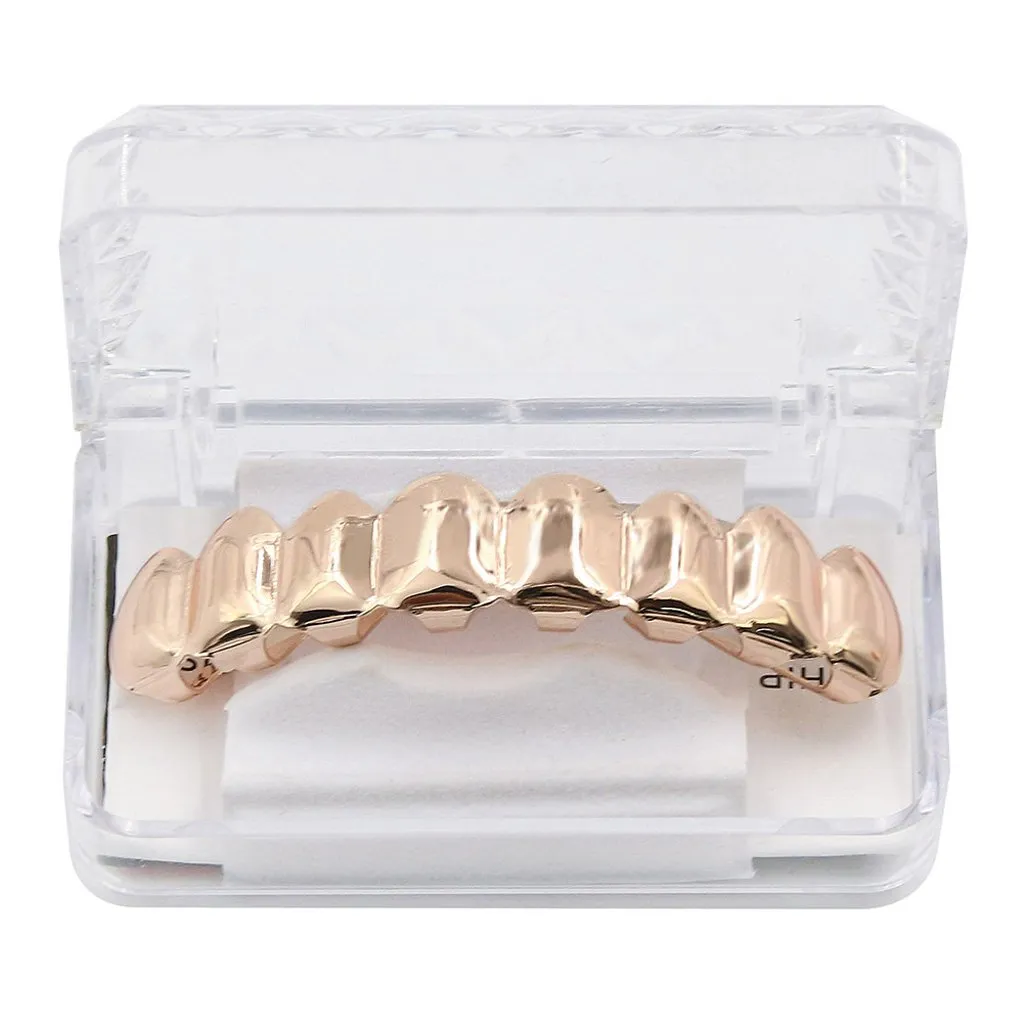 Wdfnexalai 18K en placcato Griglie 8 denti Grill Set Halloween Vampire Props, as described, Plastica, come descrizione - immagine 4