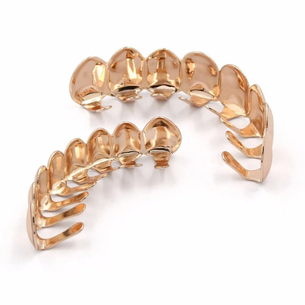 Wdfnexalai 18K en placcato Griglie 8 denti Grill Set Halloween Vampire Props, as described, Plastica, come descrizione - immagine 8