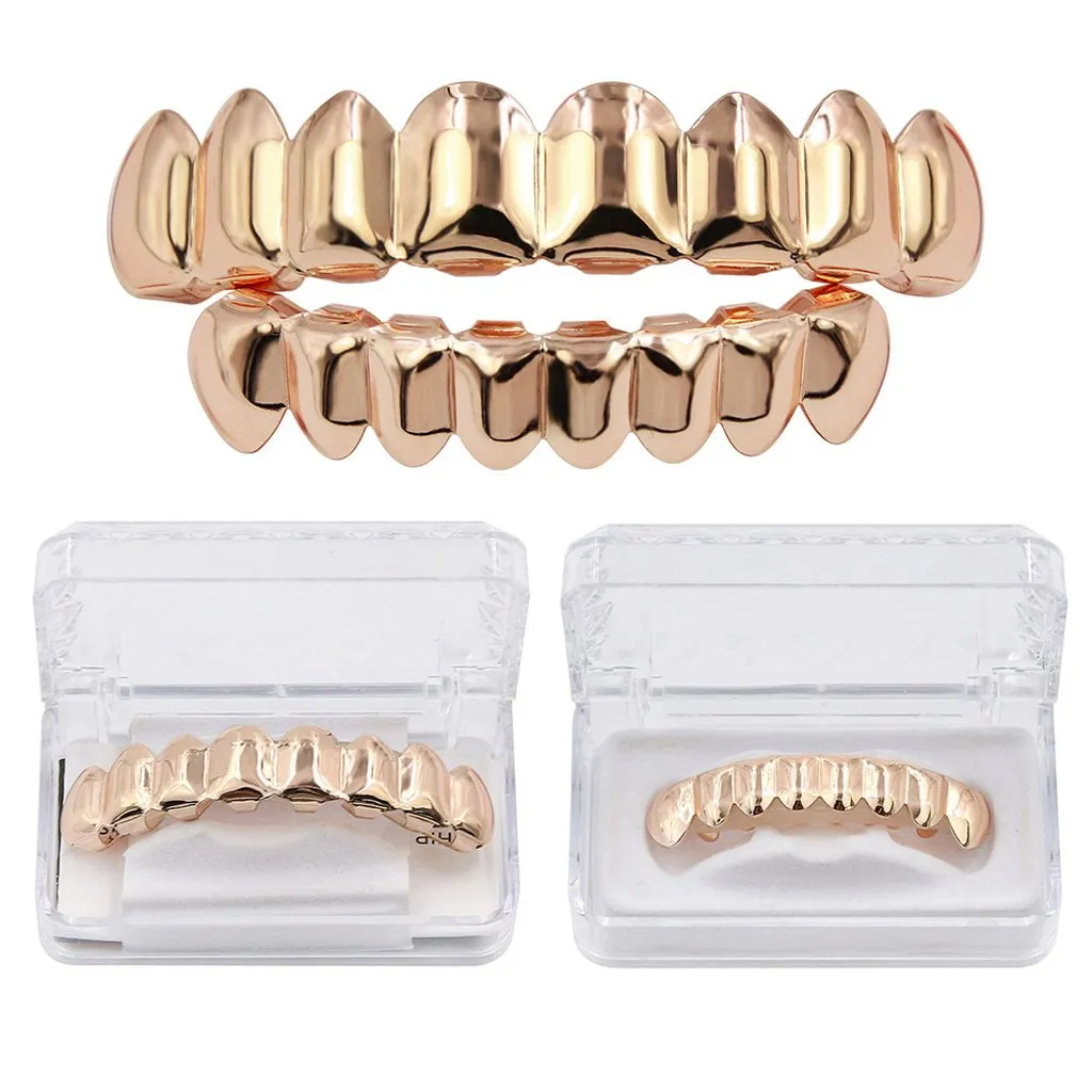 Wdfnexalai 18K en placcato Griglie 8 denti Grill Set Halloween Vampire Props, as described, Plastica, come descrizione - immagine 9