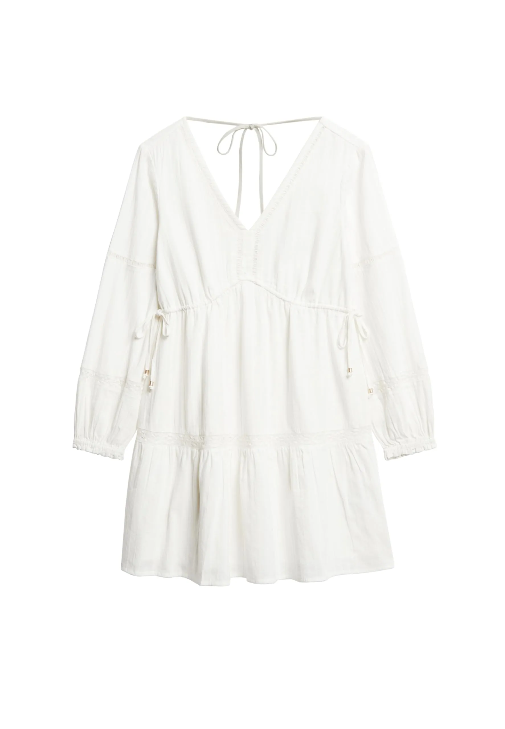 Superdry Mini abito da donna Ibiza a maniche lunghe, bianco, 42 - immagine 1