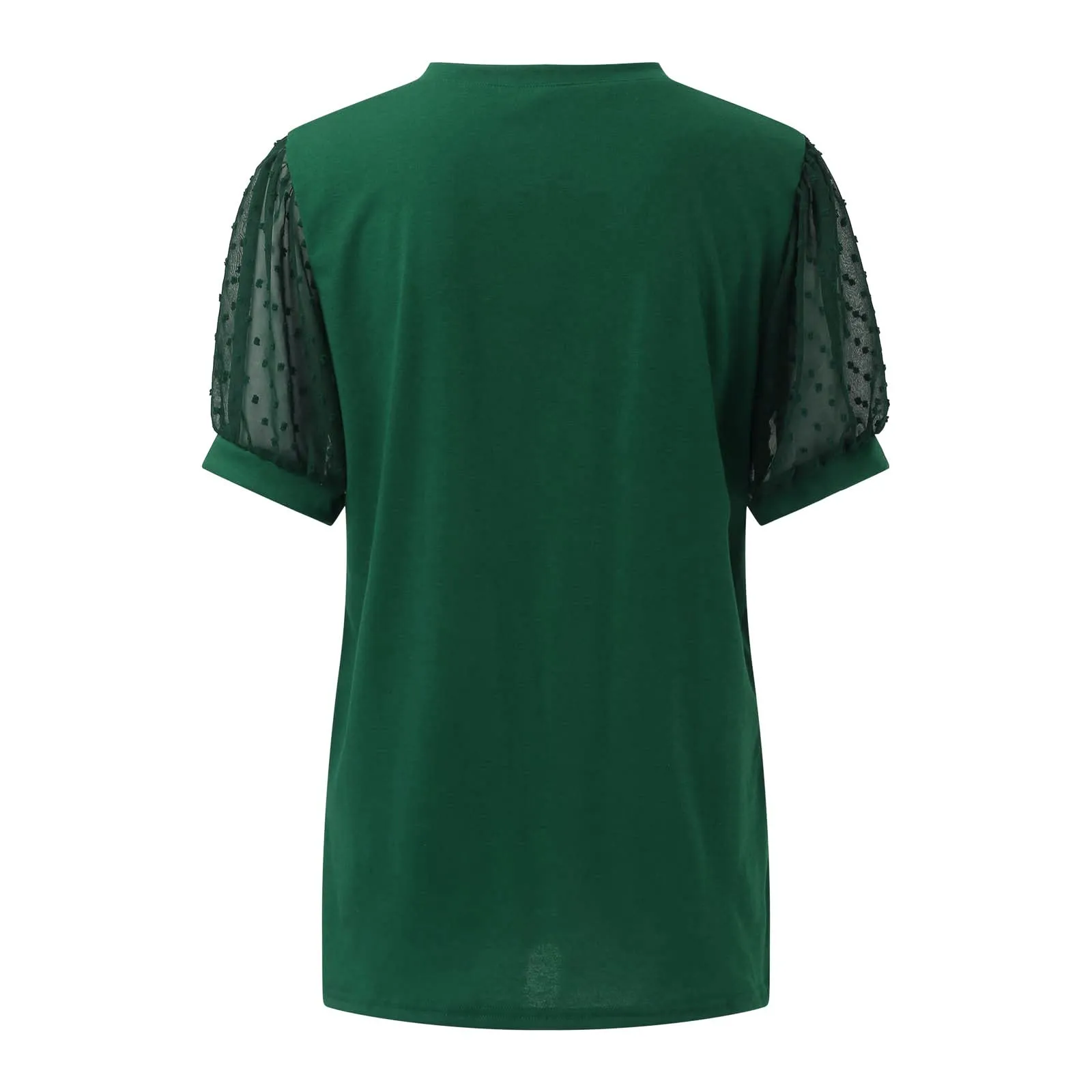 Uwdiohq Offerta Lampo Top A Maniche Corte in Chiffon con Scollo A V in Tinta Unita Casual da Donna Giacca Estetista Sciolto Casual Clearance Items - immagine 4