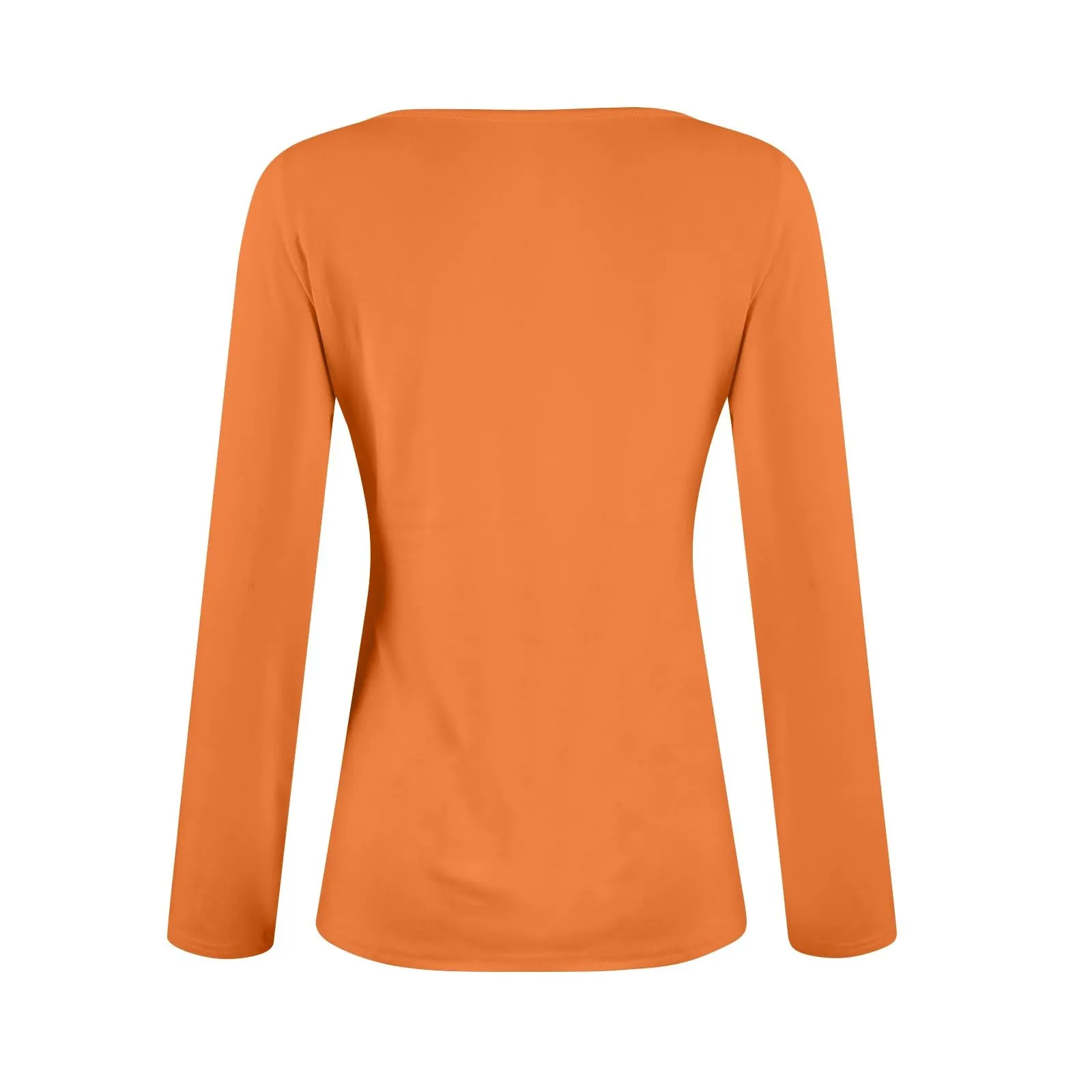 MOKBAY Top Donna Sexy Manica Lunga Tshirt Maglia Autunnali Maglietta Nera Basic Tinta Unita Sexy Curvy Maglie Cotone Maniche Lunghe Corsetto Slim Fit Maglia Donna Autunno XL - immagine 4
