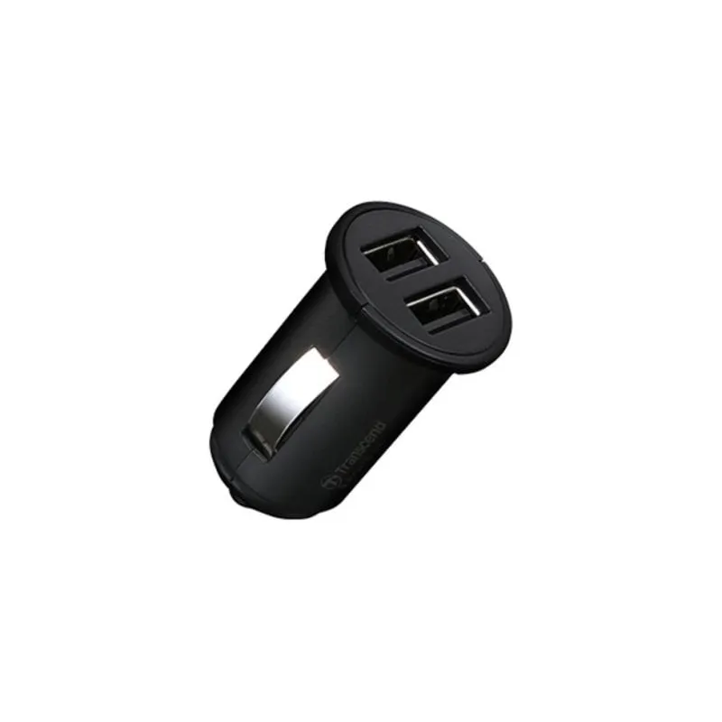 Adattatore CC Transcend Doppio USB per Auto, 8 m, 12-24 V, 5 V, 2,4 A - immagine 1