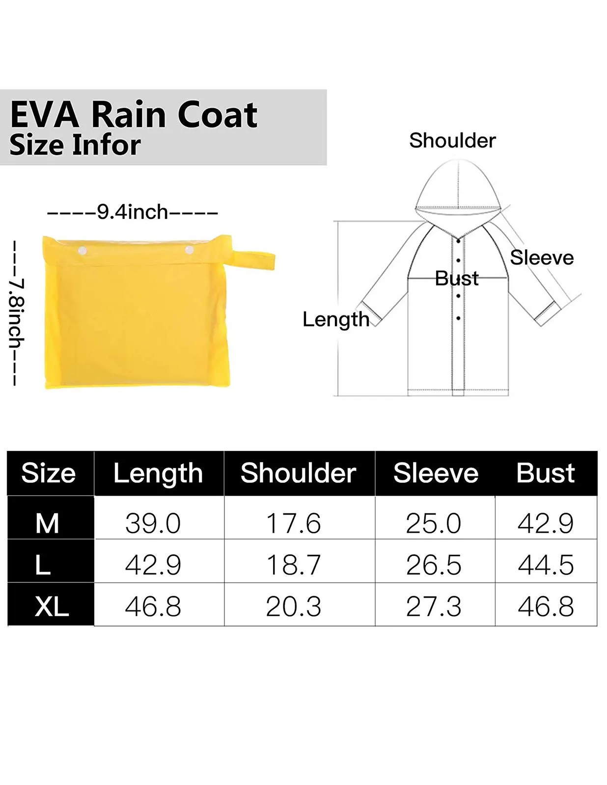 Besshopie, poncho impermeabile in etilene vinil acetato, riutilizzabile, unisex, lungo e trasparente, Donna, N9000 Iii, Medium - immagine 5