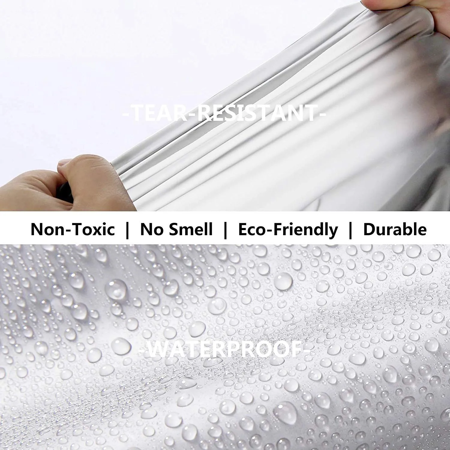 Poncho antipioggia per adulti, impermeabile, riutilizzabile, impermeabile, impermeabile, con cappuccio e maniche, colore: bianco, M - immagine 6