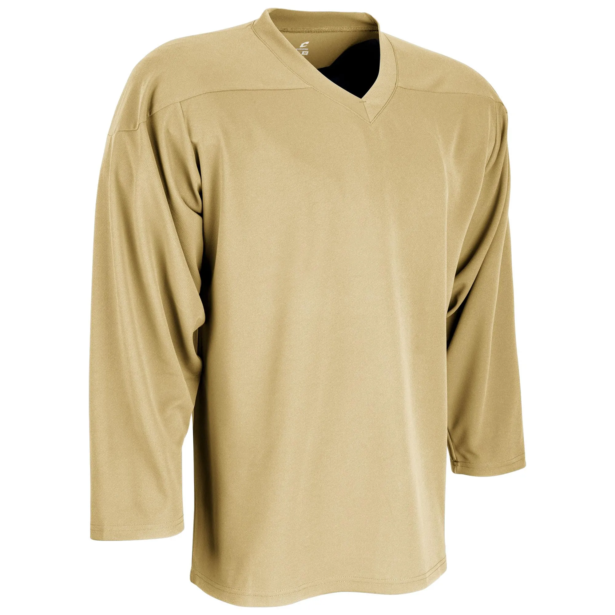 CHAMPRO - Maglia da hockey in poliestere, Unisex - Adulto Uomo, Faceoff - Maglia da hockey in poliestere, Hj2avgs, Vegas Gold., Small - immagine 1