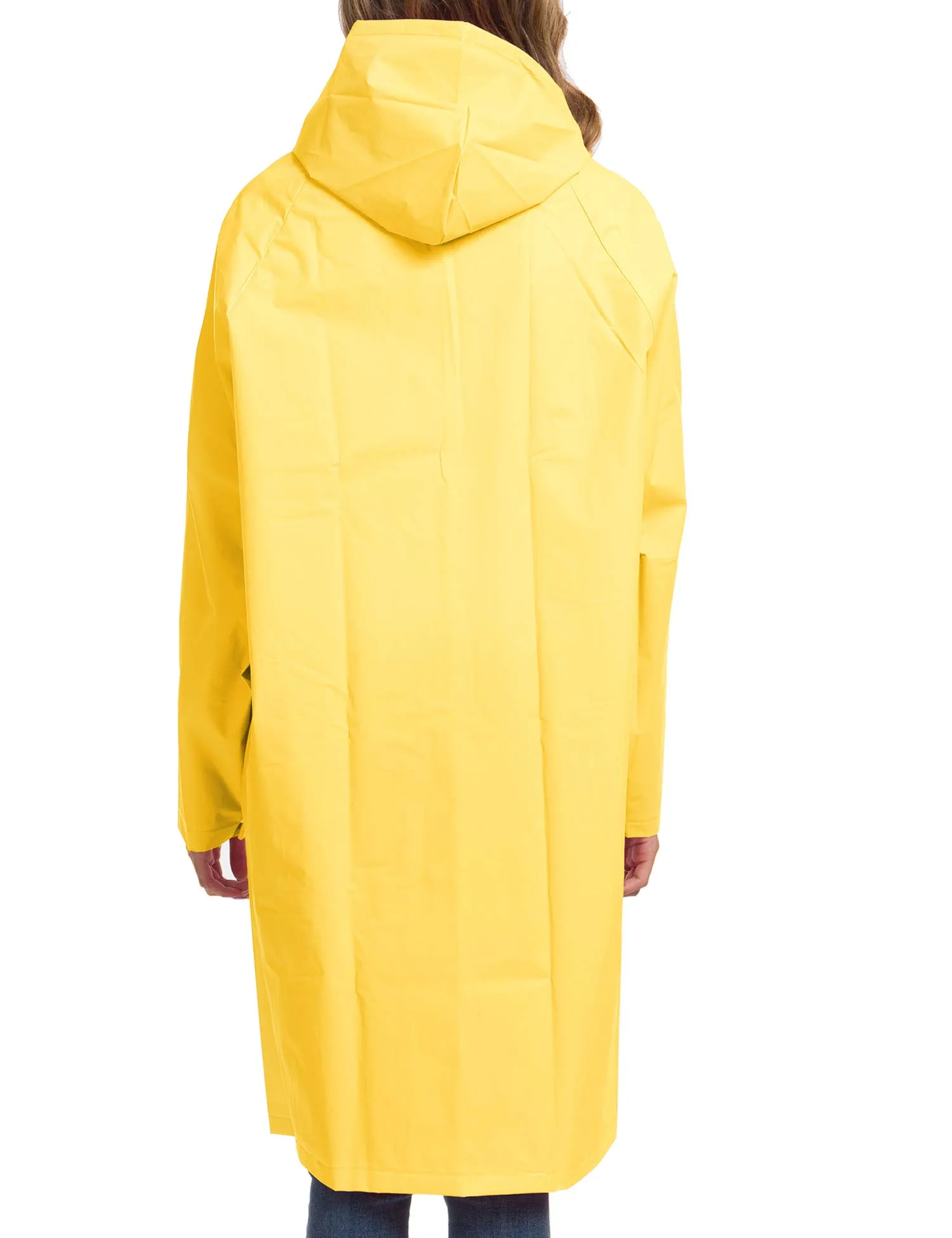 Besshopie Impermeabile Impermeabile Impermeabile Impermeabile Pioggia Poncho Riutilizzabile Unisex Uomini Donne Lungo Chiaro Pioggia Indossare, Donna, Colore: giallo., Medium - immagine 6