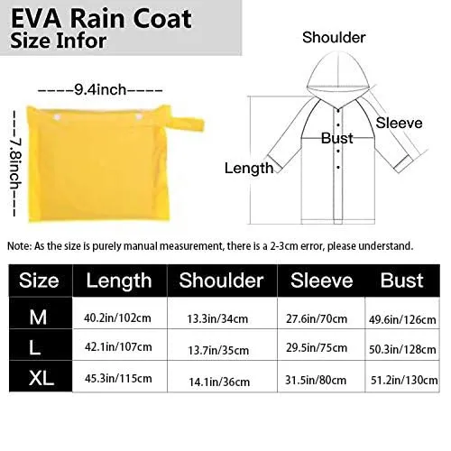 Besshopie Impermeabile Impermeabile Impermeabile Impermeabile Pioggia Poncho Riutilizzabile Unisex Uomini Donne Lungo Chiaro Pioggia Indossare, Donna, Colore: giallo., Medium - immagine 8