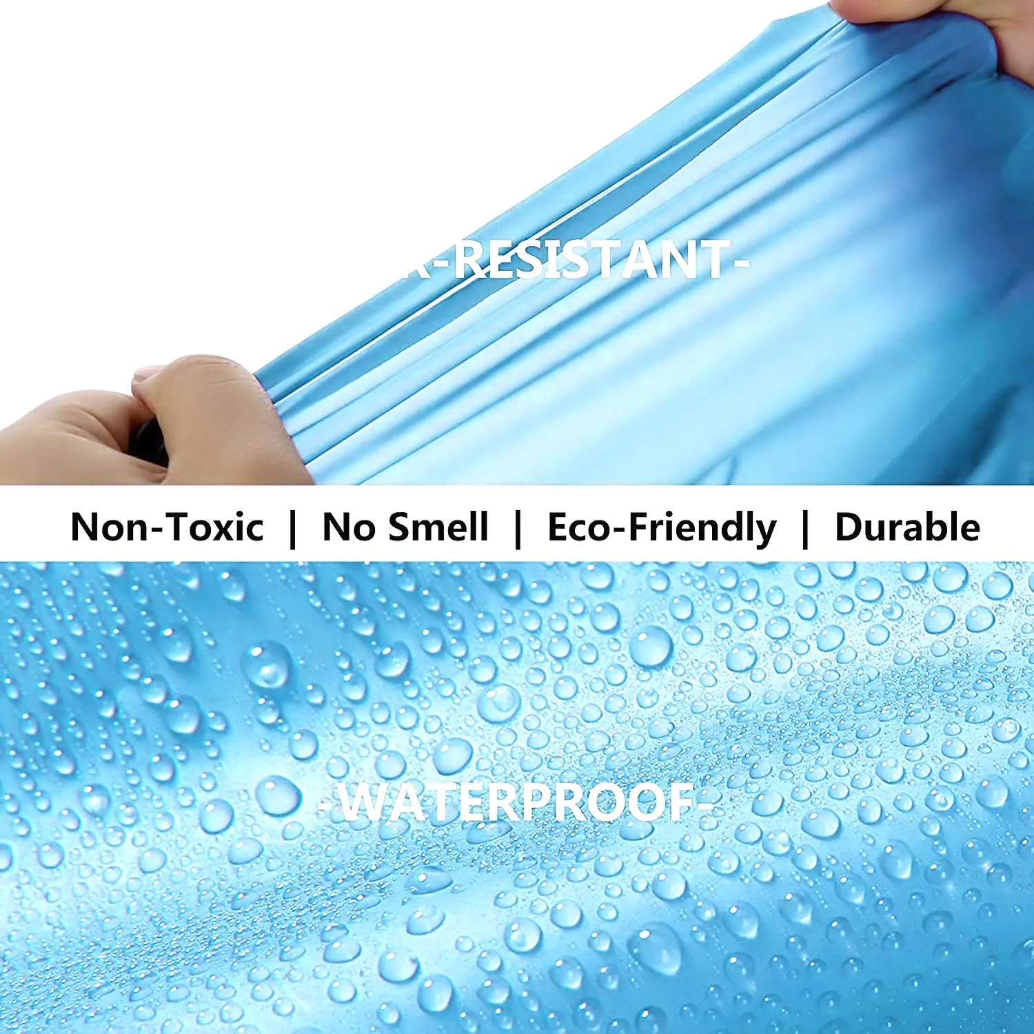 Impermeabile portatile impermeabile, poncho impermeabile per unisex, perfetto per escursioni, Disneyland o campeggio blu M - immagine 6