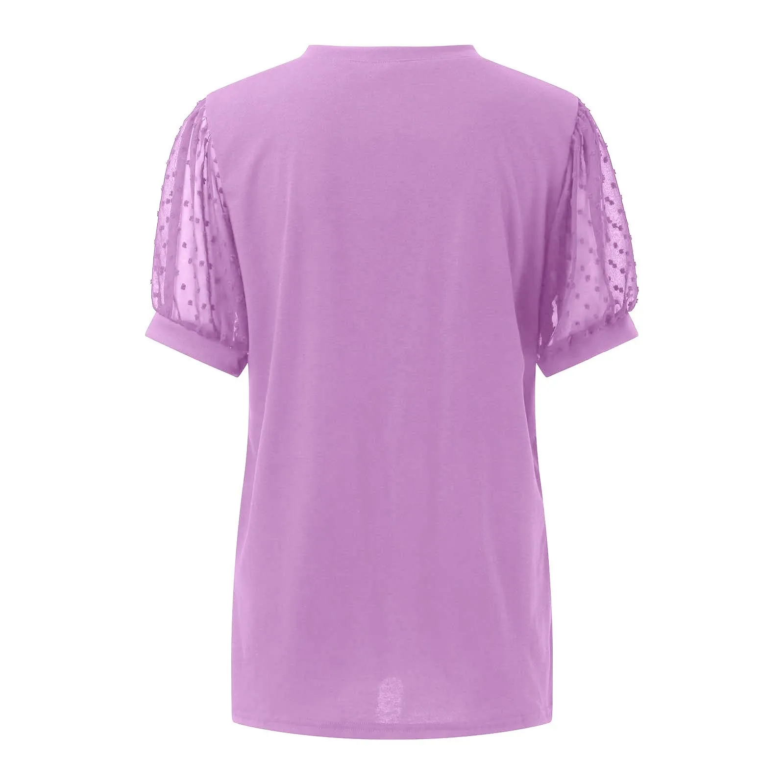 Uwdiohq Deals of The Day Top A Maniche Corte in Chiffon con Scollo A V in Tinta Unita Casual da Donna Giacca Estetista Sciolto Casual Warehouse Clearance - immagine 4