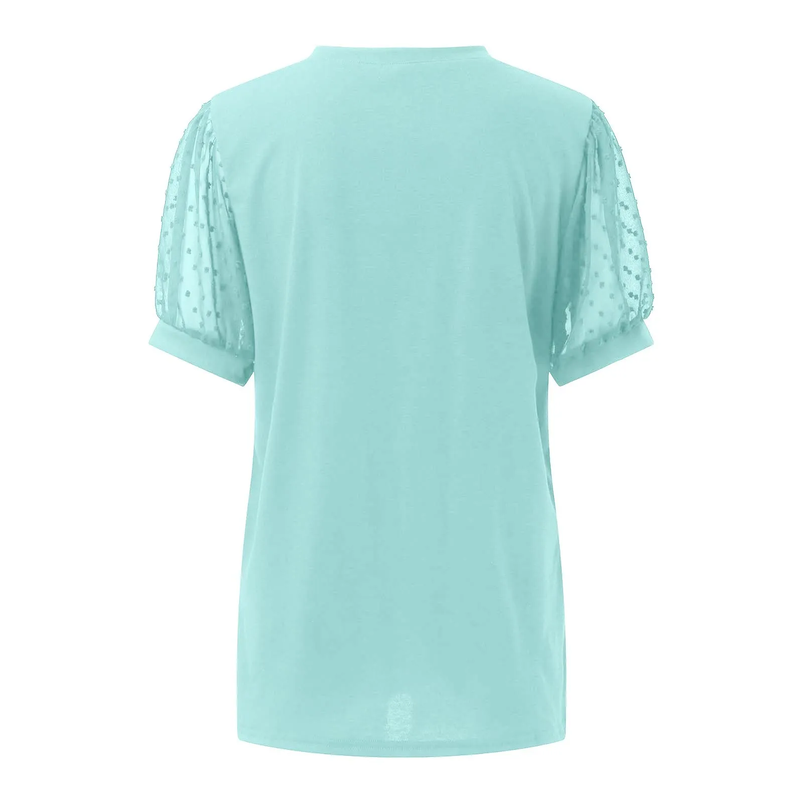Uwdiohq Offerte Oggi Top A Maniche Corte in Chiffon con Scollo A V in Tinta Unita Casual da Donna Giacca Estetista Sciolto Casual Warehouse Clearance - immagine 4