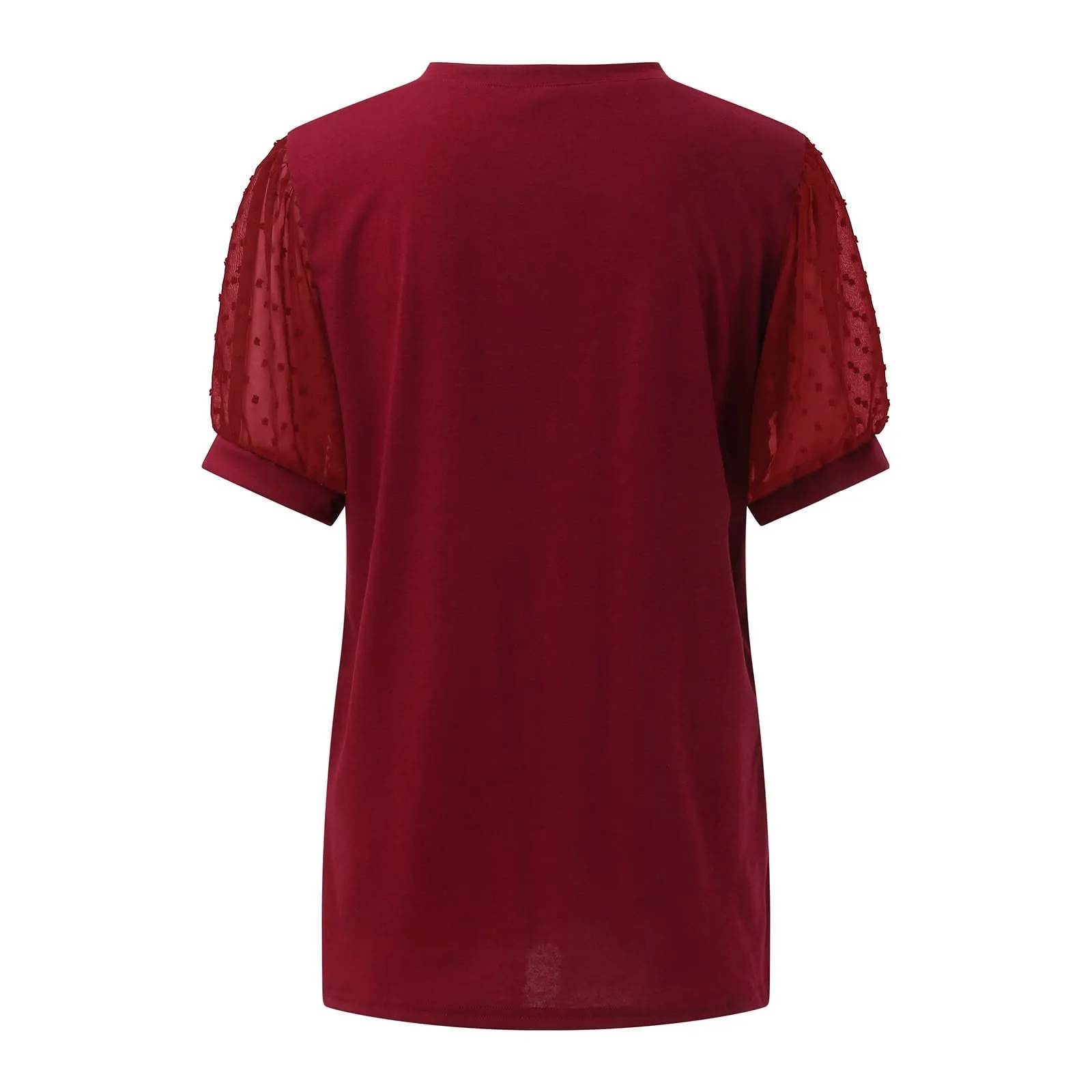 Uwdiohq Offerte Top di Oggi Top A Maniche Corte in Chiffon con Scollo A V in Tinta Unita Casual da Donna Giacca Estetista Sciolto Casual T Shirt Offerta Donna - immagine 4