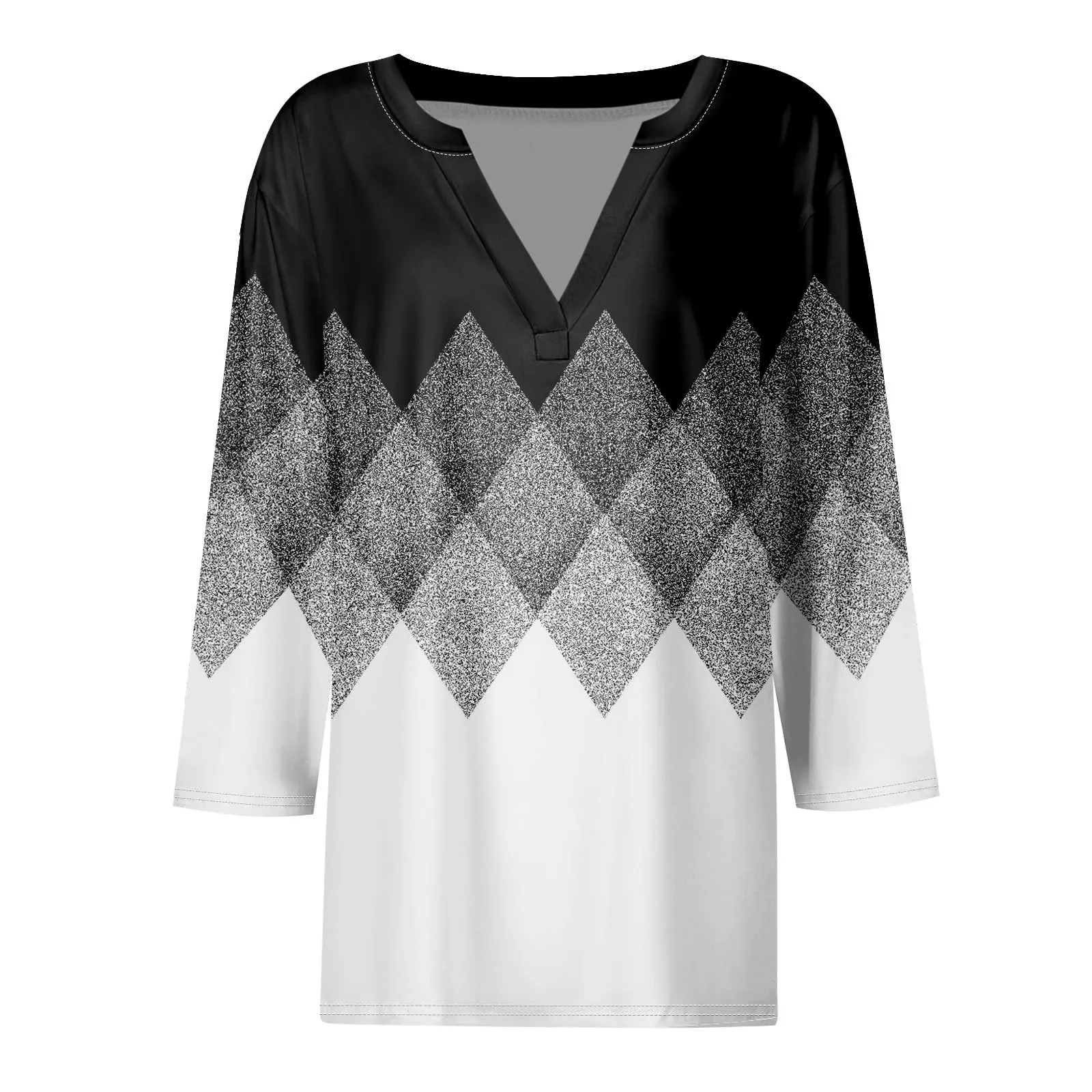 SCBFDI Today 2024, Camice Donna Eleganti T-Shirt Donna Cotone Manica 3/4 Blusa Elegante Donna Cerimonia Maglietta Cotone Donna Camicione Donna Elegante Camicia Oversize Donna Nera - immagine 3