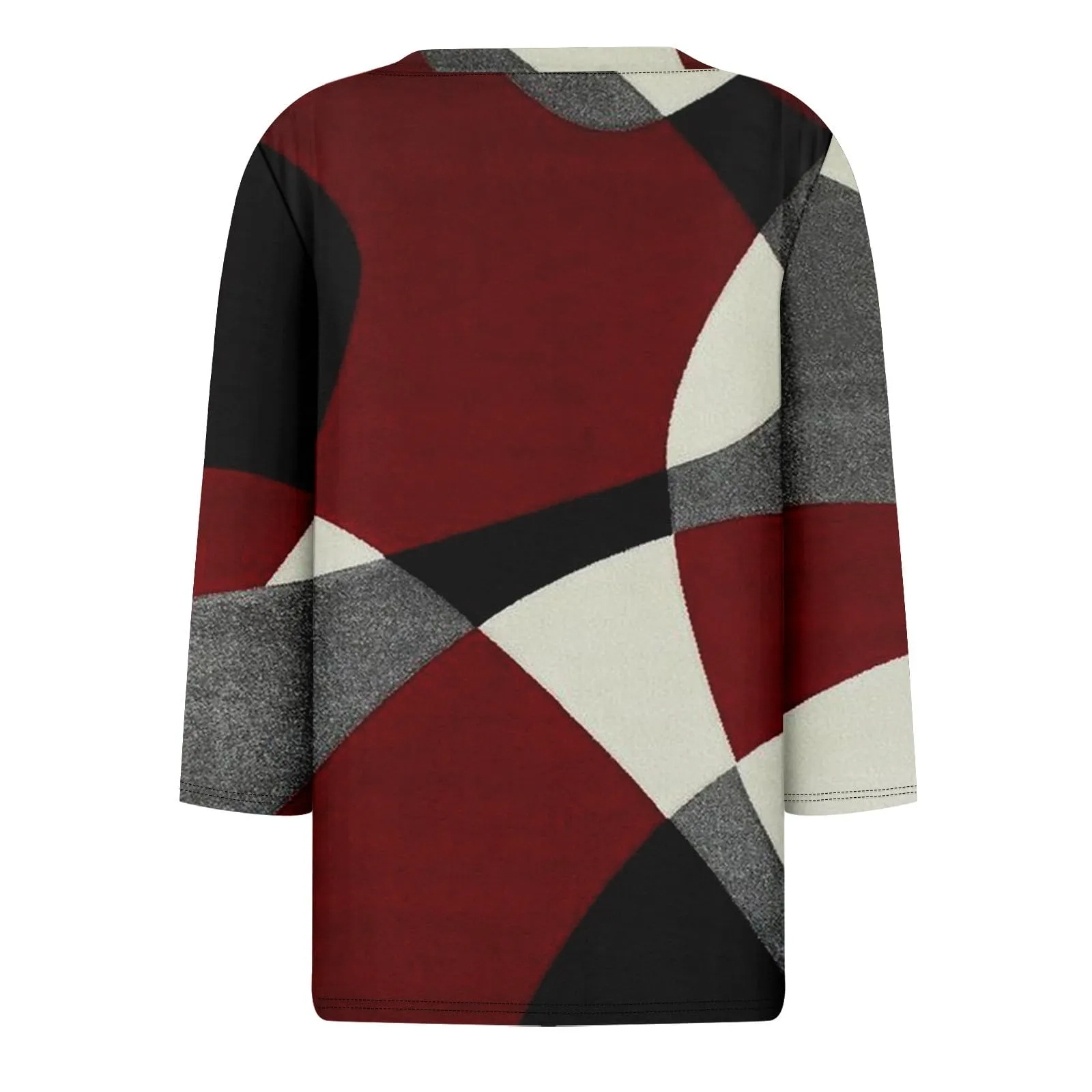 SCBFDI Today 2024, Camicia 3/4 Donna Estiva T Shirt Manica 3/4 Donna Camicie Estive Donna Top Blu Donna Magliette Maniche Lunghe Donna Taglie Forti Top Donna Sexy Bianco Bavaglino - immagine 4