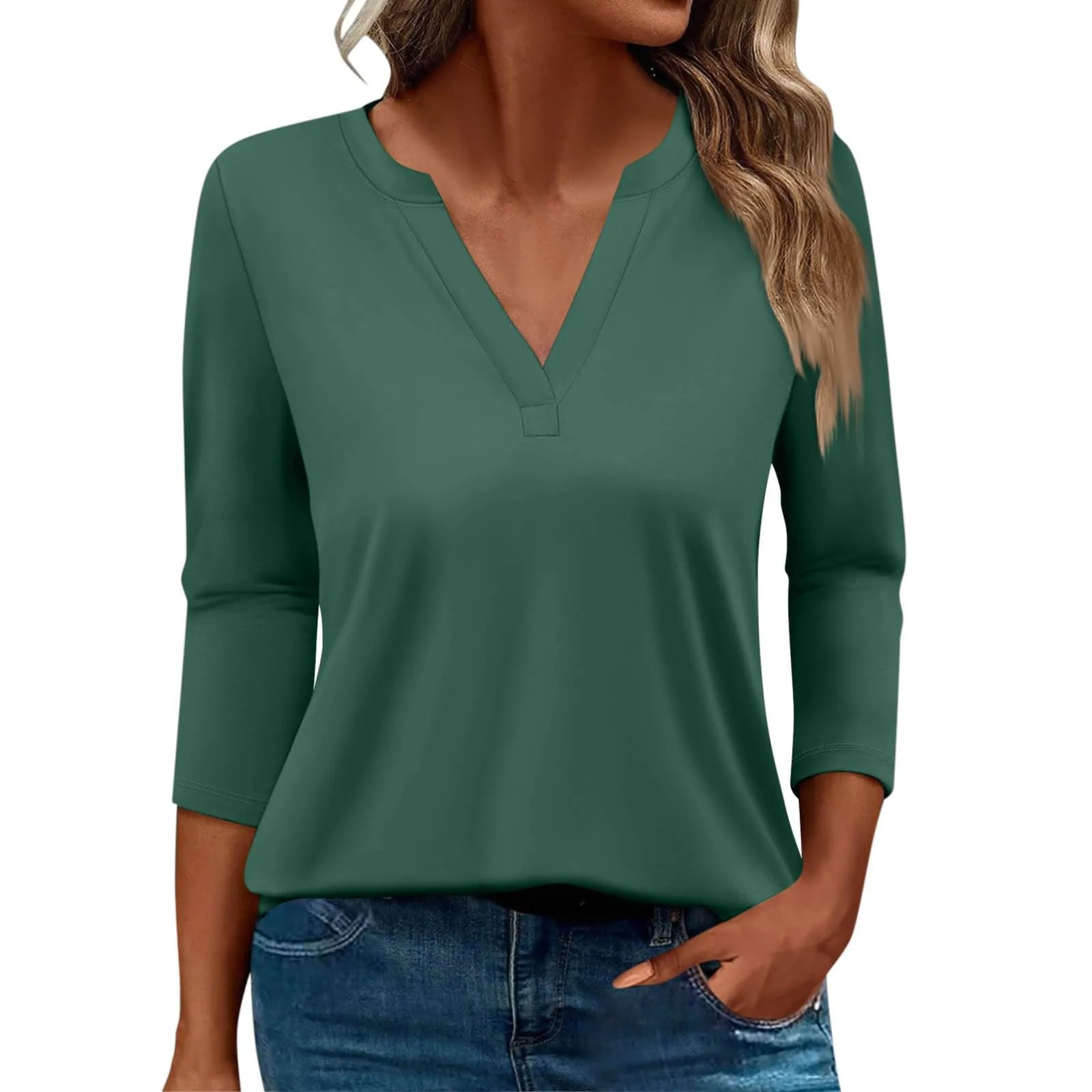 SCBFDI Today 2024, Camicia Lunga Donna Camicia Donna Manica 3/4 Giacca Camicia Donna Maglie Donna Primavera 2024 Camicie Lunghe Donna T Shirt Donna Bianca Cotone Maglie Lunghe Donna - immagine 1