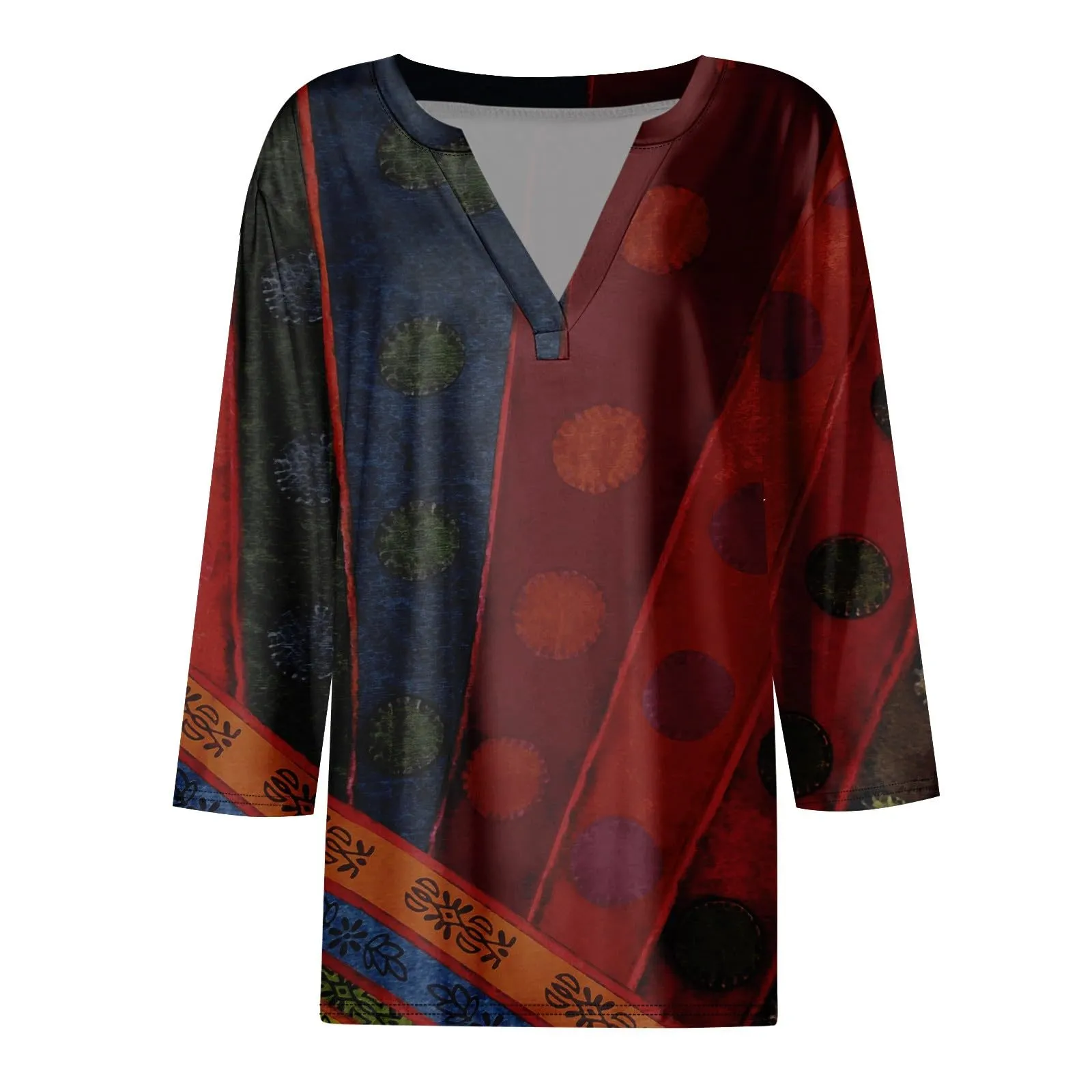 SCBFDI Today 2024, Camicia Trasparente Camicia Donna Elegante Maglia Maniche 3/4 Donna Camicia Anni 70 Donna Top Donna Taglie Forti Blusa Bianca Elegante Tshirt Donna Cotone Manica - immagine 3
