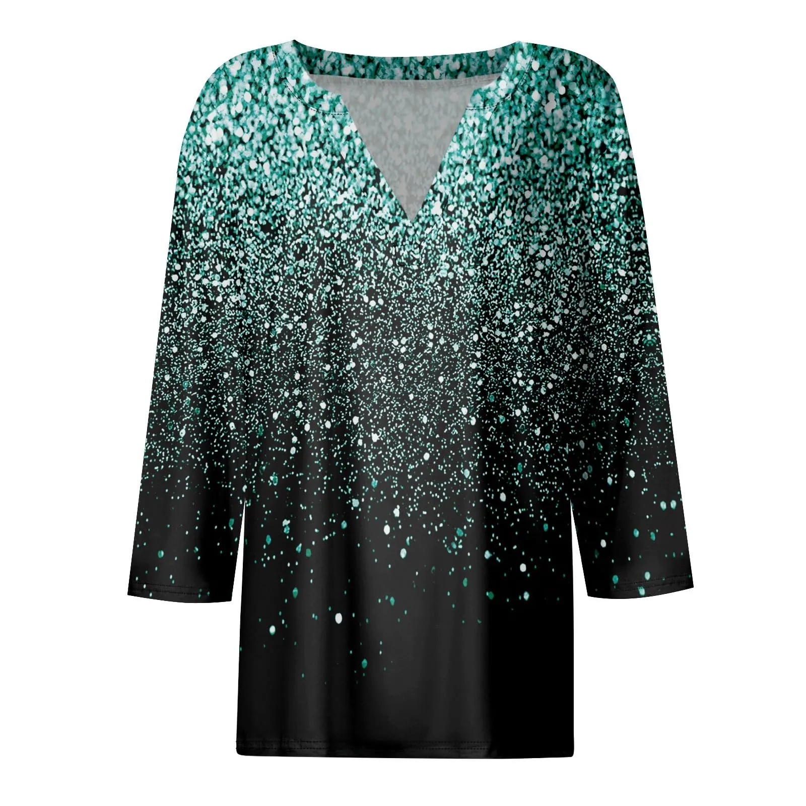SCBFDI Today 2024, Camicia Donna Manica 3/4 Nera Blusa Donna Manica 3/4 Camicie Donna Camicia Trasparente Camicia Donna Cotone Elasticizzato Tshirt Basic Donna Manica Lunga - immagine 3