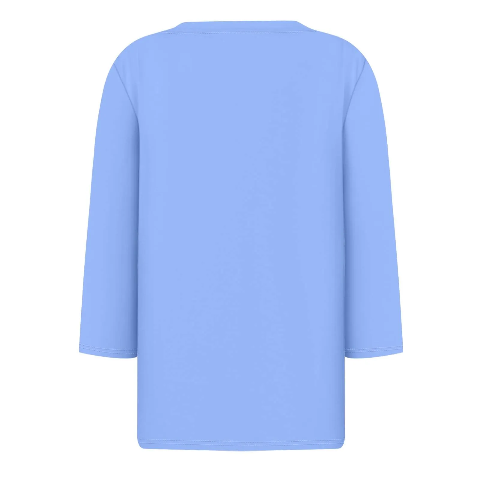 SCBFDI Today 2024, Camicetta Donne Camicia Manica 3/4 Donna Abbigliamento Donna Estivo Camicia Tunica Donna Magliette Donna Curvy Camicia di Lino Donna Maglie Donna Curvy Eleganti - immagine 4