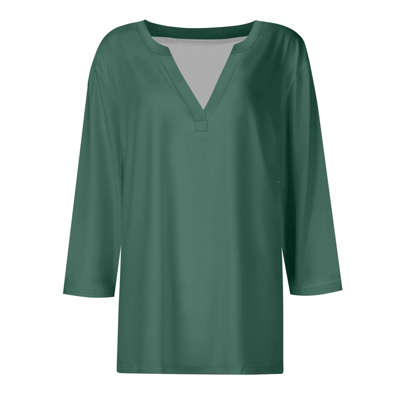 SCBFDI Today 2024, Camicia Donna Top Donna con Maniche 3/4 Camicia Donna Elegante Estiva Maglie Eleganti Blusa Donna Invernale Elegante Camicia Rosa Cipria Camicia+Lino+Donna Maglie - immagine 3