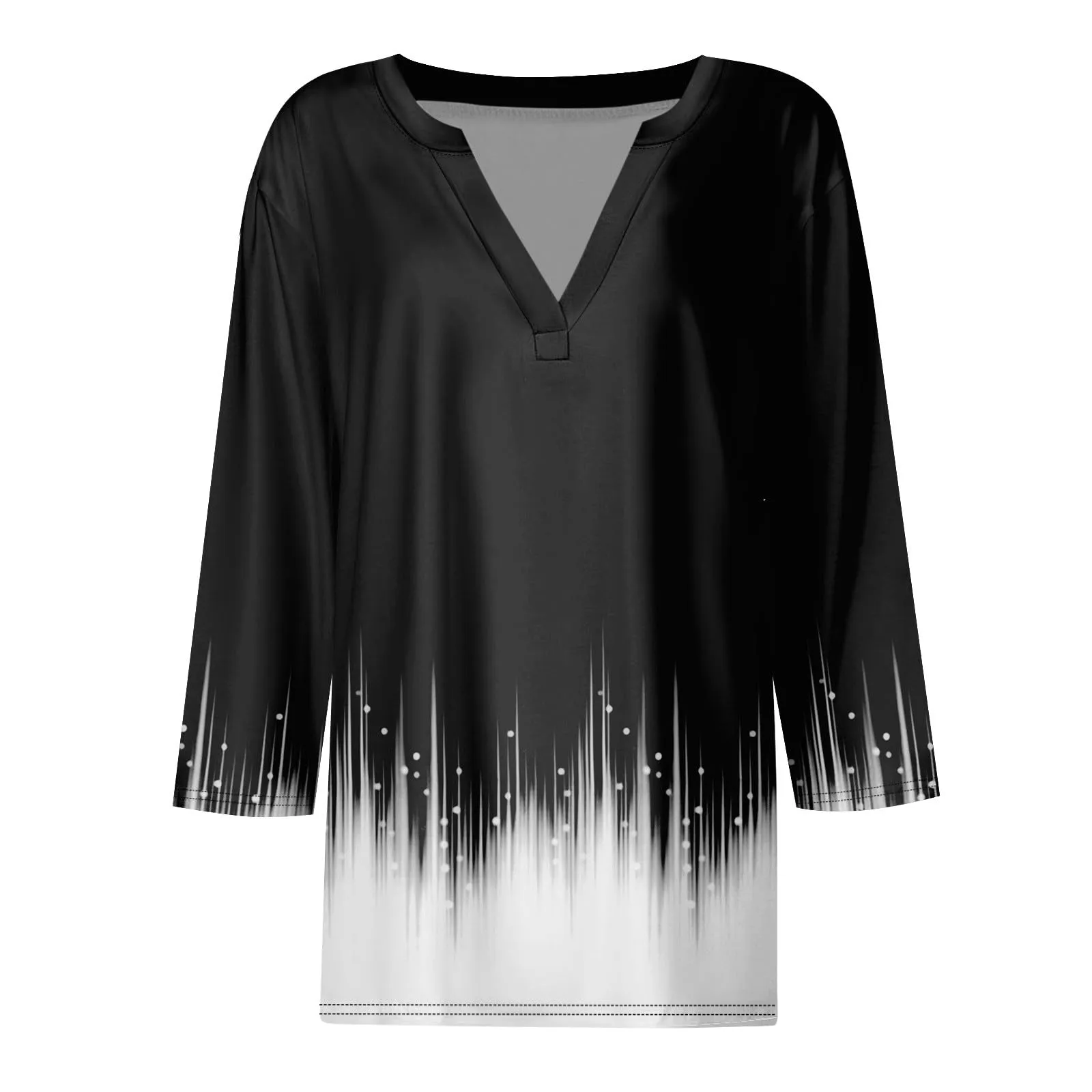 SCBFDI Today 2024, Camicia Donna Manica 3/4 Blu Camicia Donna Elegante Camicia Lunga Donna per Leggings Camicia Bianca Lunga Donna Maglietta Manica Lunga Donna Abbigliamento Donna - immagine 3