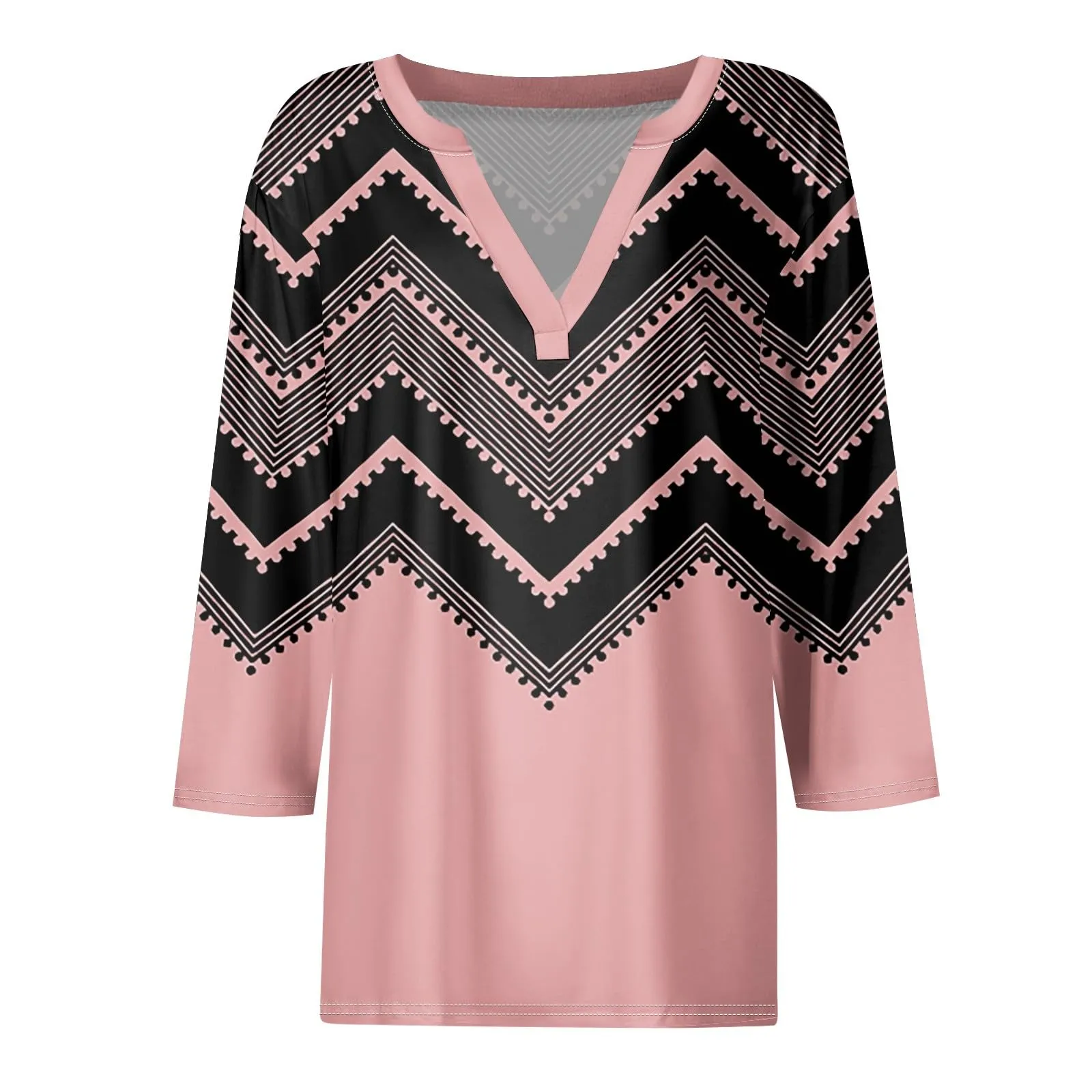SCBFDI Today 2024, T Shirt Bianca Donna Maglia Nera Donna Manica 3/4 Camicetta Donna Bluse Eleganti Taglie Forti Donna Camicia Fantasia Donna Maglie Donna Taglie Forti Manica Lunga - immagine 3