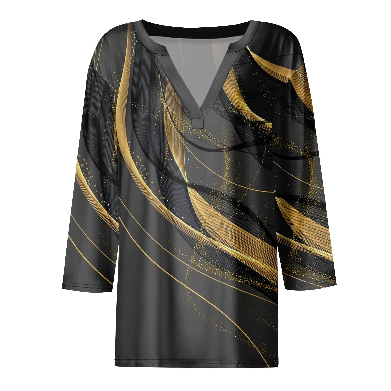 SCBFDI Today 2024, Camicia Donna Cotone Camicetta Donna Manica 3/4 Maglie Estive Eleganti Donna Maglie Donna Manica Lunga Bluse Eleganti Taglie Forti Donna Maglie Donna Autunno - immagine 3