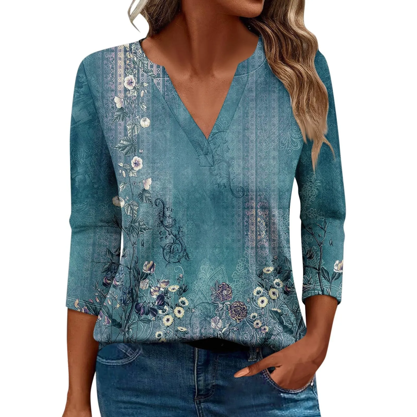 SCBFDI Today 2024, Camicia Rossa Donna Camicetta Donna Cotone Manica 3/4 Camicia Verde Donna Camicie Personalizzate da Donna Maxi Maglie Donna Maglie Primavera Donna Colorate Camicia - immagine 1