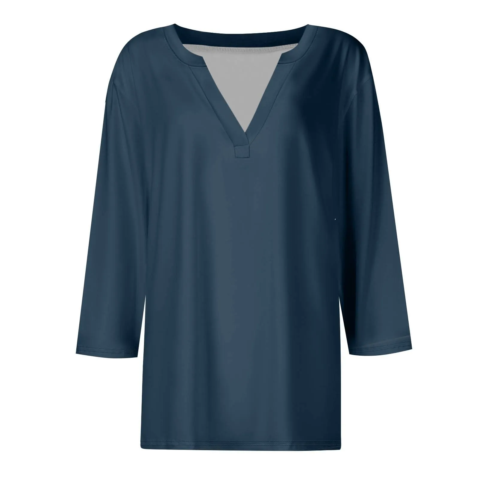 SCBFDI Today 2024, Maglie Donna Autunno Maglie Donna Manica 3/4 Bluse E Camicie da Donna Camicie Donna Manica Lunga Blusa Donna Bianca Tunica Donna Elegante T Shirt Donna Cotone - immagine 3
