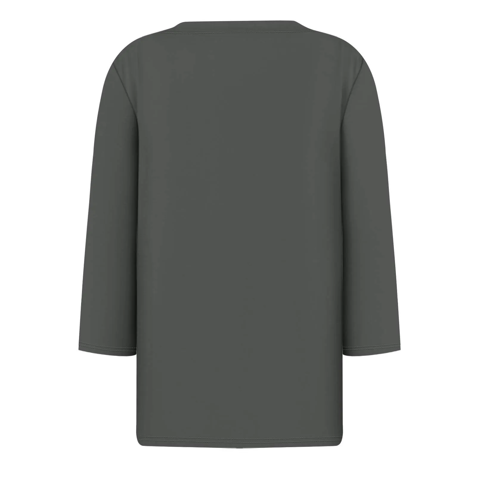 SCBFDI Today 2024, Maglietta Donna Manica 3/4 Maglietta Manica 3/4 Donna Cotone Camicette da Donna Mango Abbigliamento Donna Camicetta Donna Elegante con Maniche Trasparenti T Shirt - immagine 4
