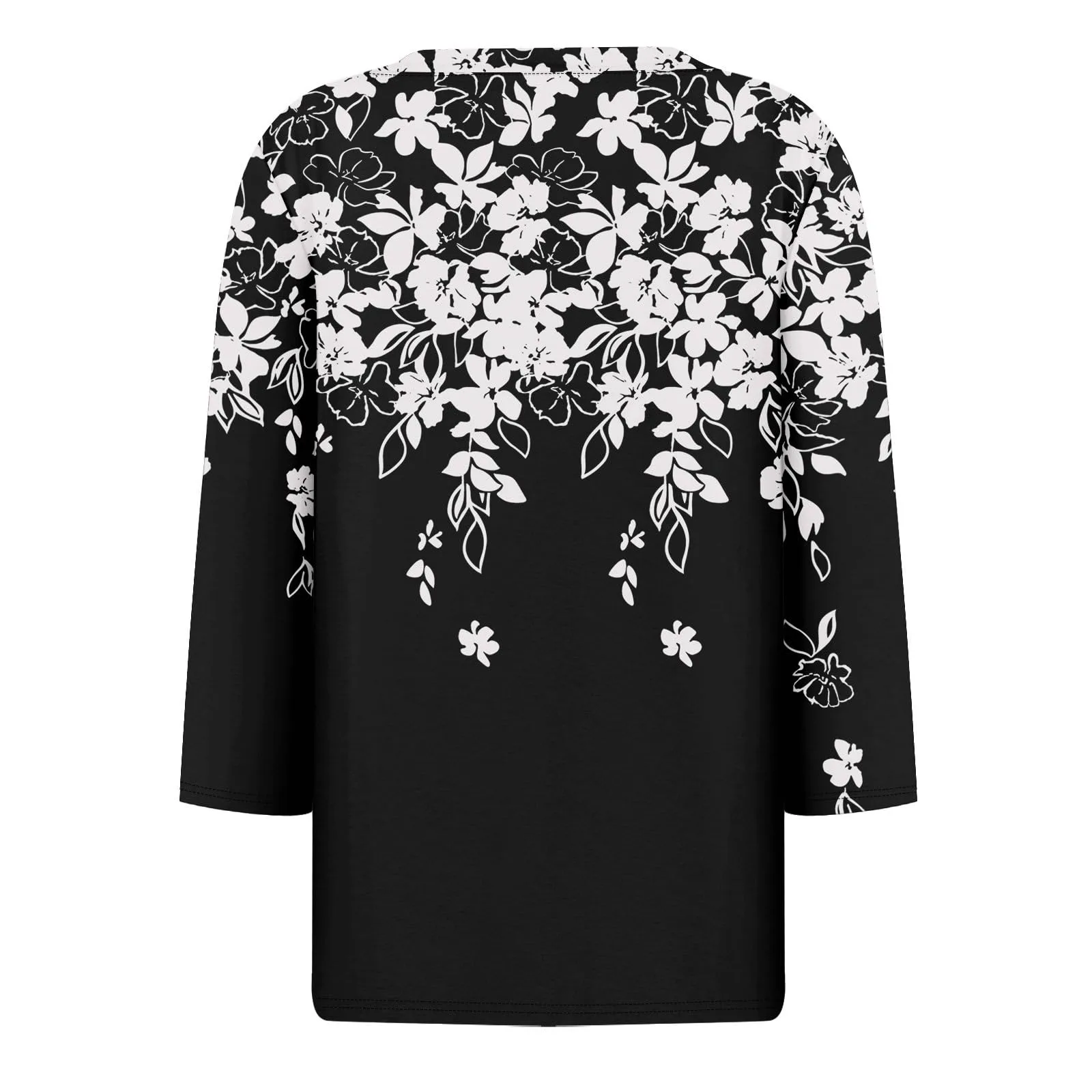 SCBFDI Today 2024, Maglia Manica 3/4 Donna Blusa Donna Elegante T Shirt Cotone T Shirt Curvy Maglietta Manica Lunga Donna Elegante Camicia Donna Bianca XXL Camicia Lino Bianca Maglia - immagine 4