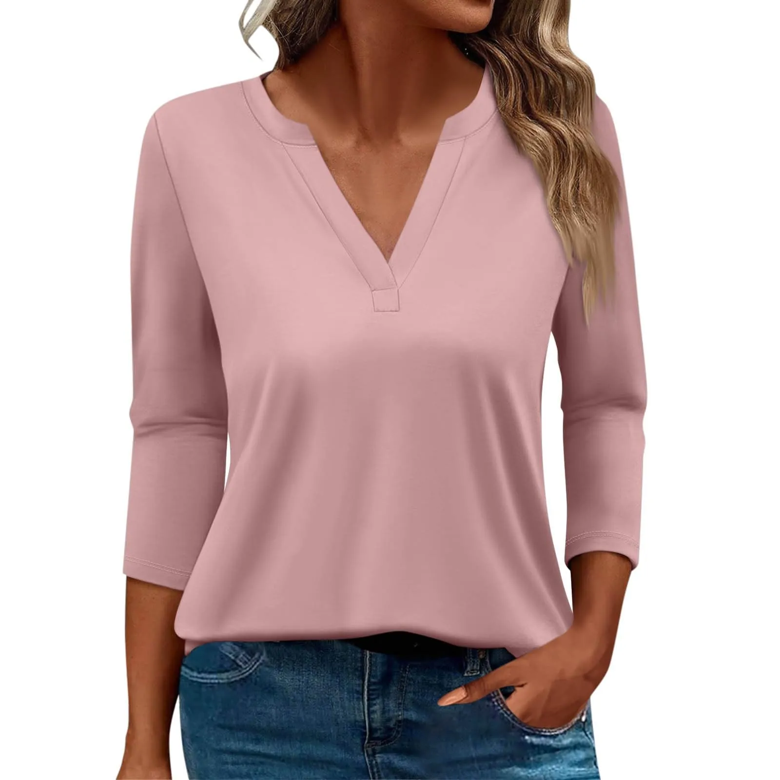 SCBFDI Today 2024, Maglia Manica 3/4 Donna Elegante Maglia Manica 3/4 Donna Cotone Pinko Abbigliamento Donna Fitness Donna Abbigliamento 3/4 Maglietta Beige Donna Elegante T Shirt - immagine 6