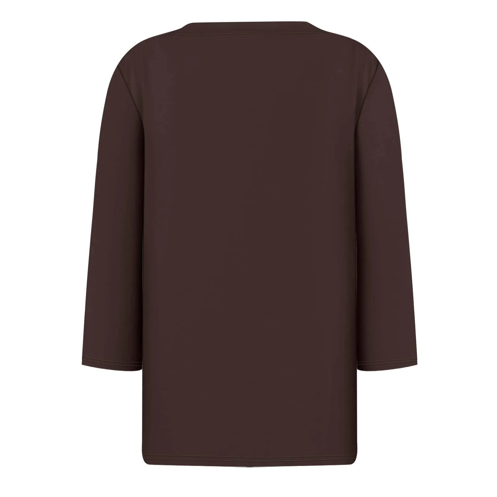 SCBFDI Today 2024, T-Shirt Donna Manica 3/4 Maglia Manica 3/4 Donna Cotone Camicia Azzurra Donna Maglie Particolari Donna Maglione con Colletto Camicia Donna Camicetta Rossa Donna - immagine 4